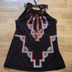 Aztec sleeveless top